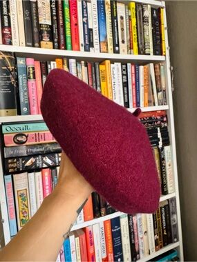 Brixton Classic Wool Beret in Deep Wine